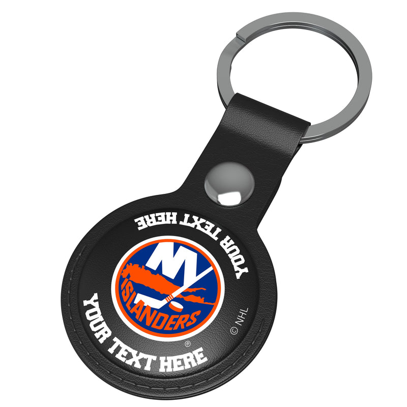 New York Islanders Personalized Insignia AirTag Black Airtag Holder Iso.Jpg