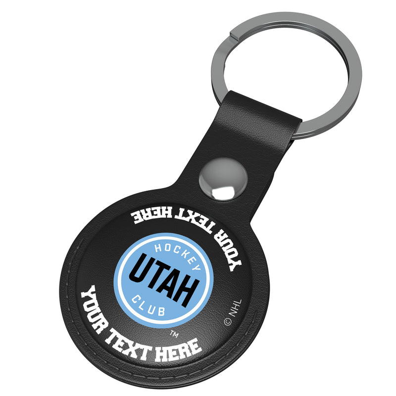 Utah Hockey Club Personalized Insignia AirTag Black Airtag Holder Iso.Jpg