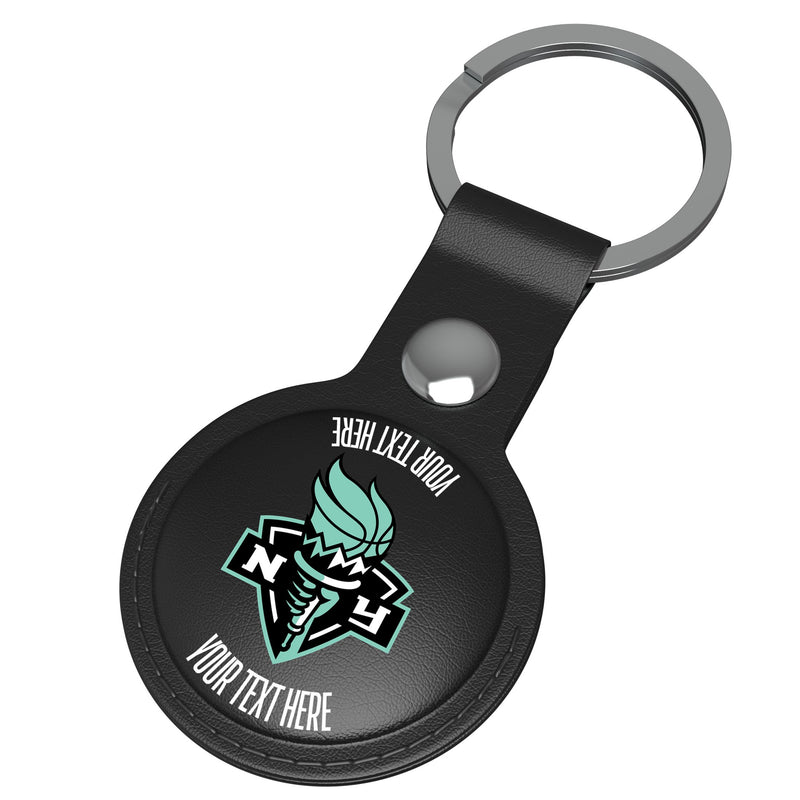 New York Liberty Personalized Insignia AirTag Black Airtag Holder Iso.Jpg