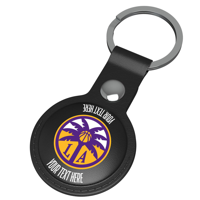 Los Angeles Sparks Personalized Insignia AirTag Black Airtag Holder Iso.Jpg