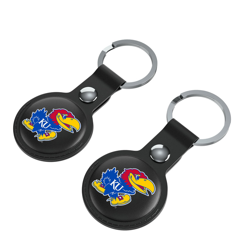 University of Kansas Jayhawks Insignia AirTag Black Airtag Holder 2-Pack Iso.Jpg