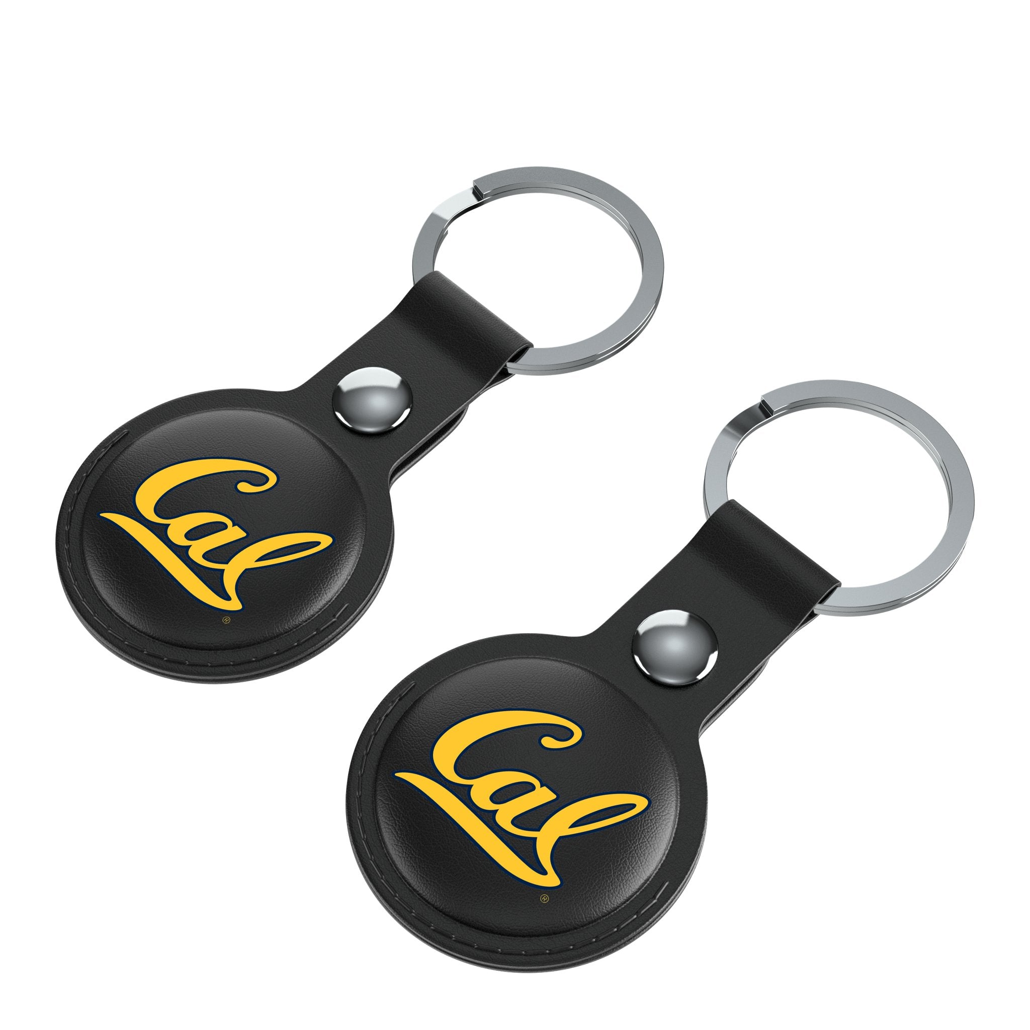 University of California Berkeley Golden Bears Insignia AirTag Black Airtag Holder 2-Pack Iso.Jpg