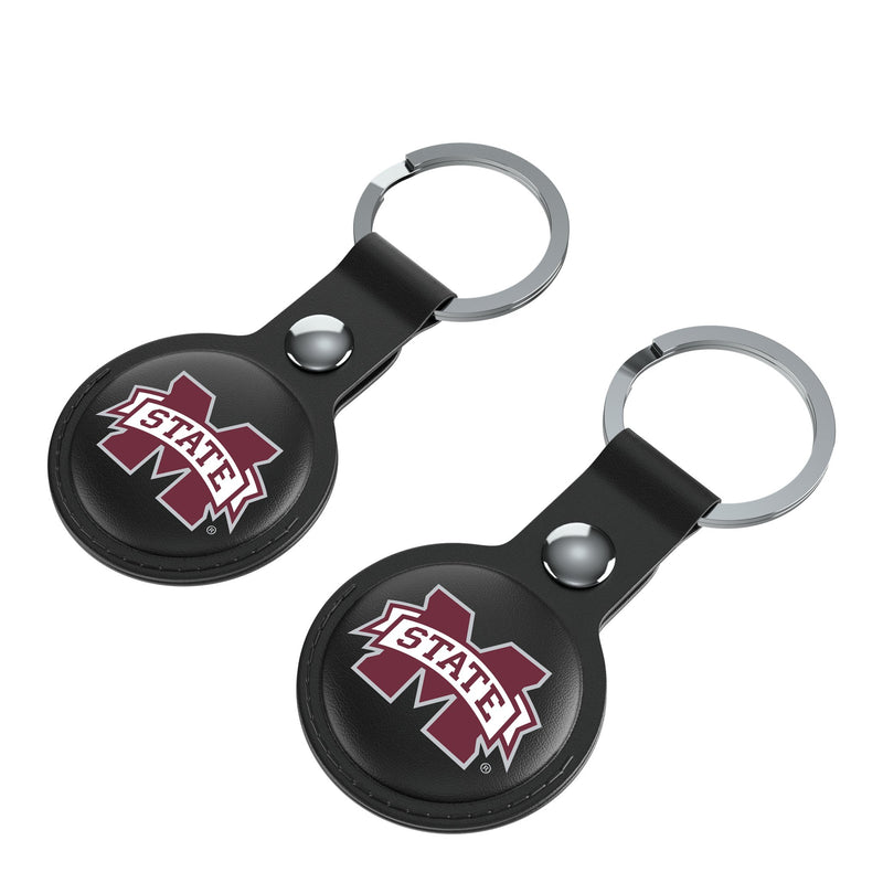 Mississippi State Bulldogs Insignia AirTag Black Airtag Holder 2-Pack Iso.Jpg