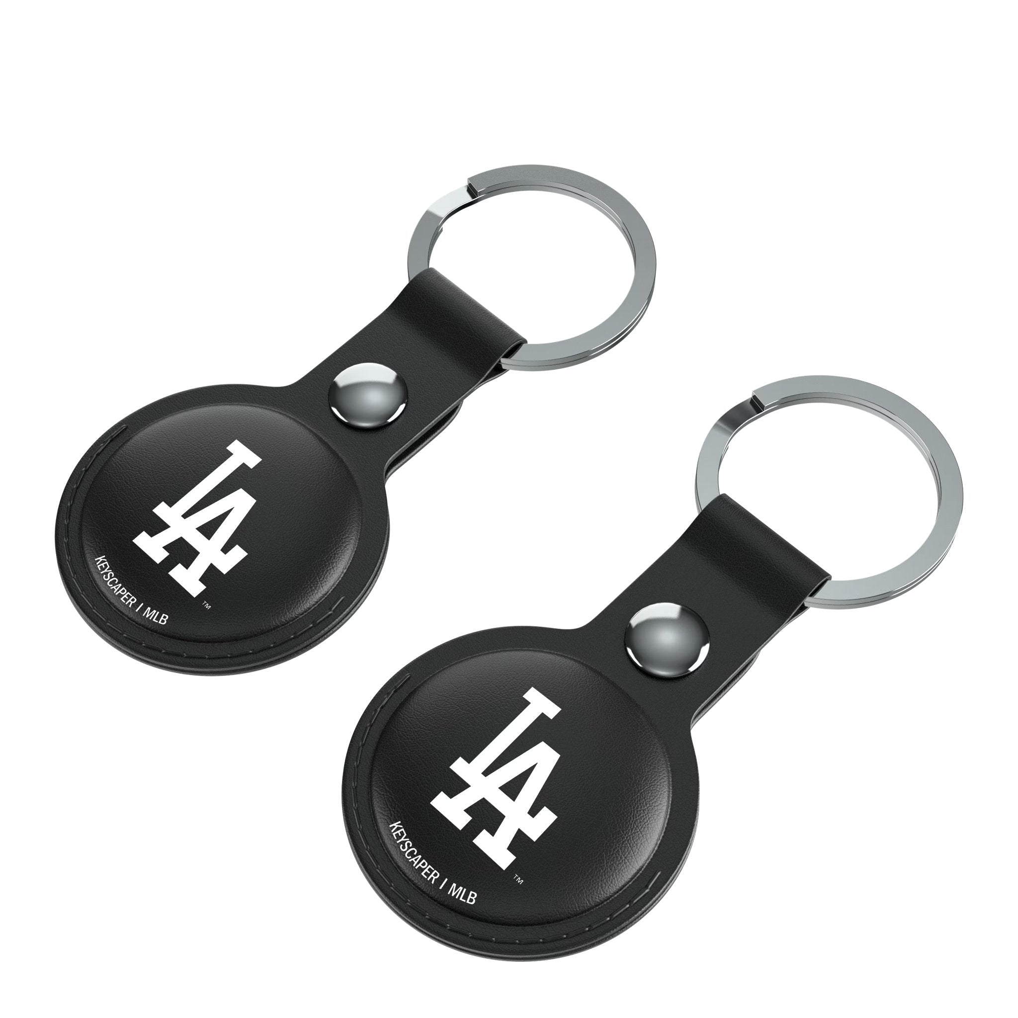 LA Dodgers Insignia AirTag Black Airtag Holder 2-Pack Iso.Jpg
