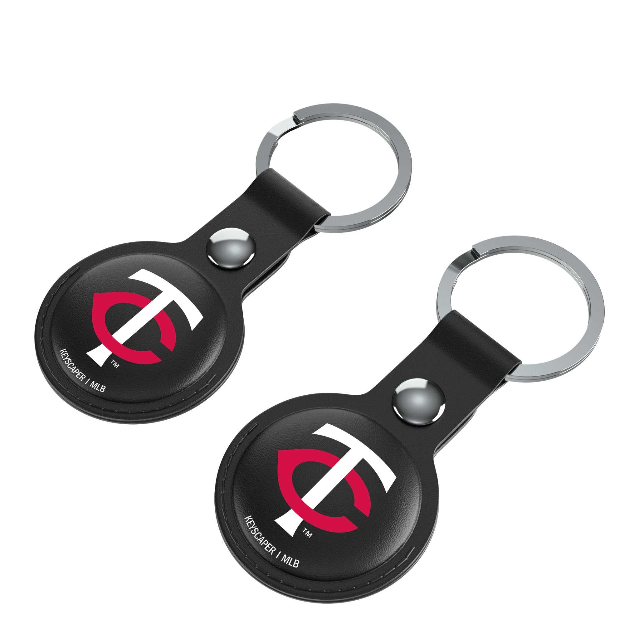 Minnesota Twins Insignia AirTag Black Airtag Holder 2-Pack Iso.Jpg