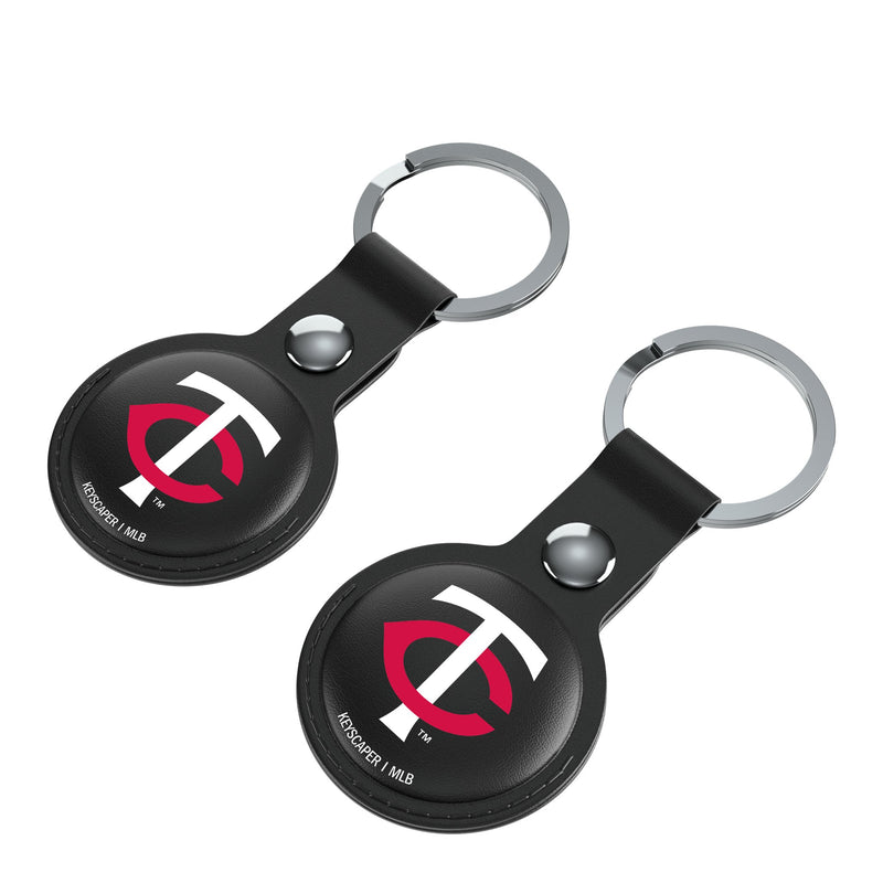 Minnesota Twins Insignia AirTag Black Airtag Holder 2-Pack Iso.Jpg
