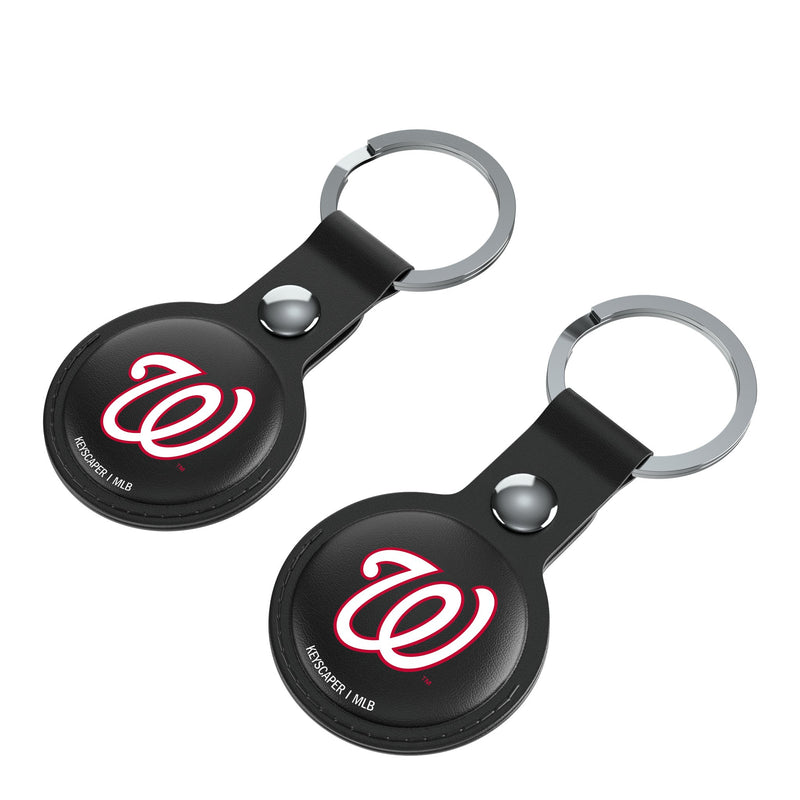 Washington Nationals Insignia AirTag Black Airtag Holder 2-Pack Iso.Jpg