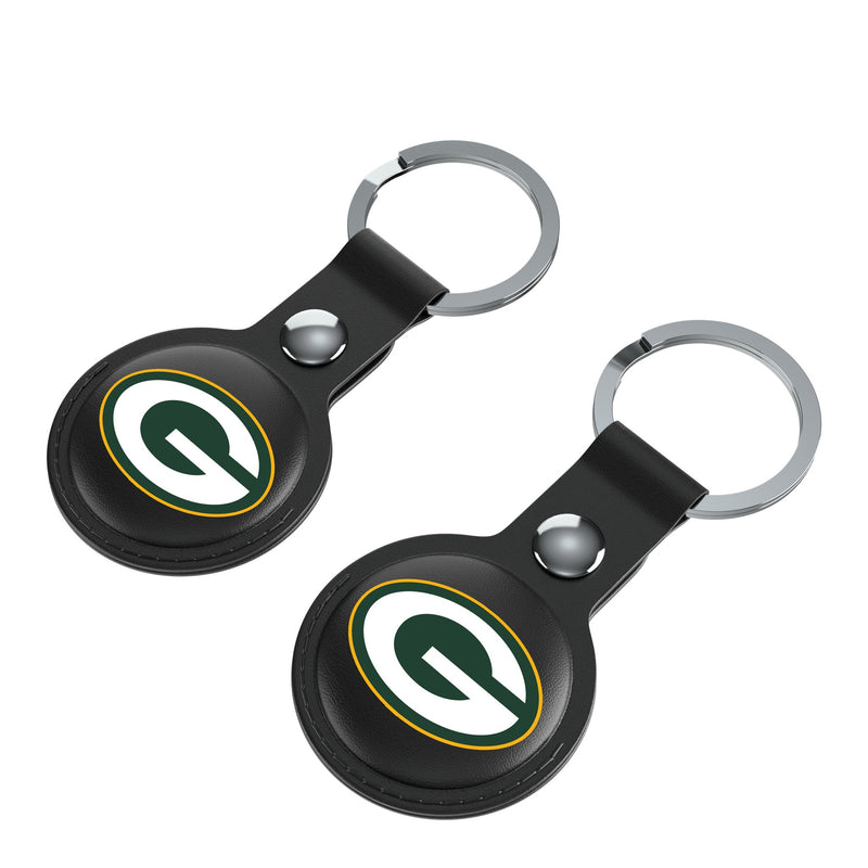 Green Bay Packers Insignia AirTag Black Airtag Holder 2-Pack Iso.Jpg