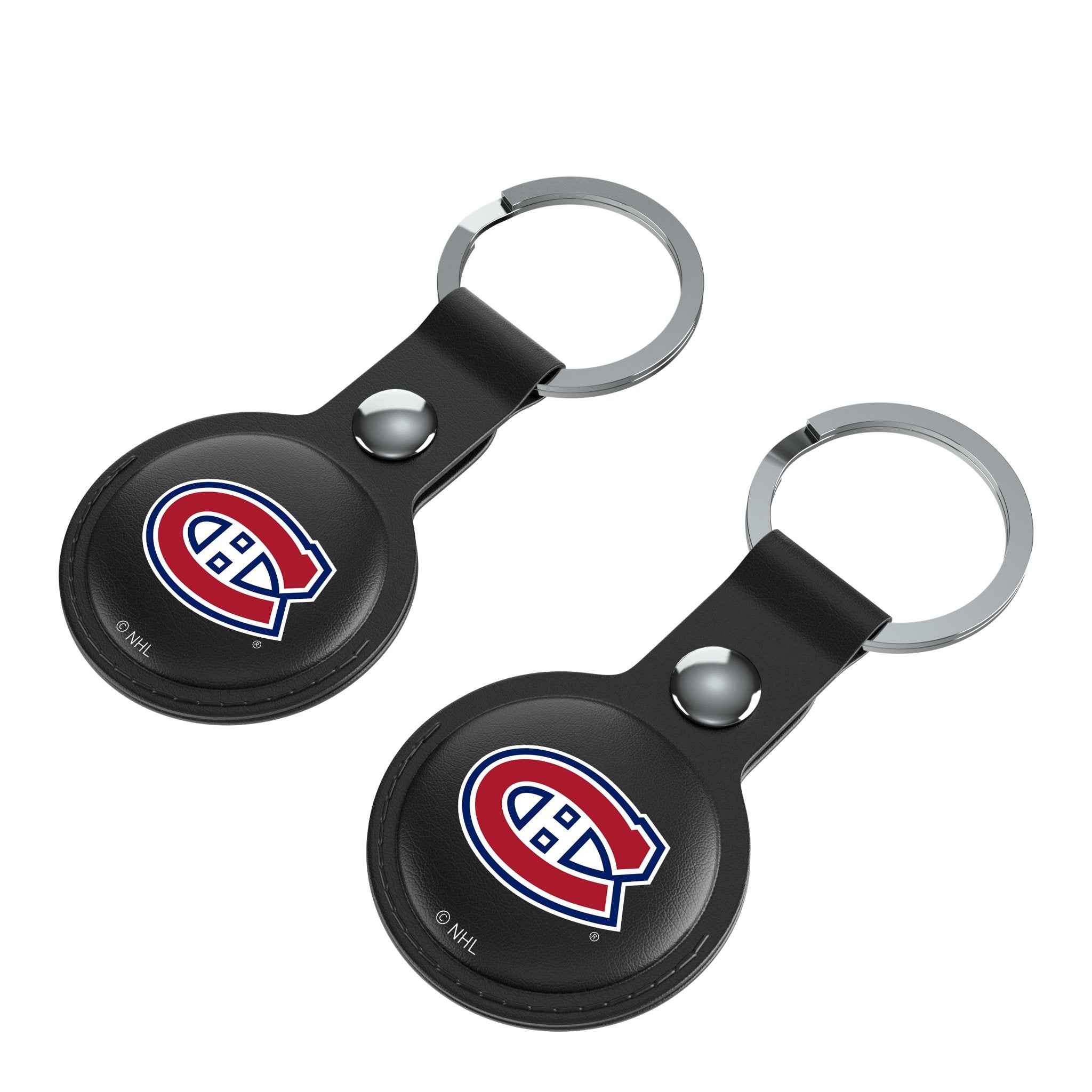 Montreal Canadiens Insignia AirTag Black Airtag Holder 2-Pack Iso.Jpg