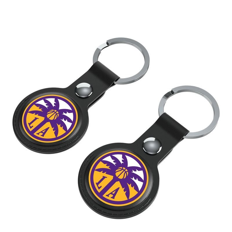 Los Angeles Sparks Insignia AirTag Black Airtag Holder 2-Pack Iso.Jpg