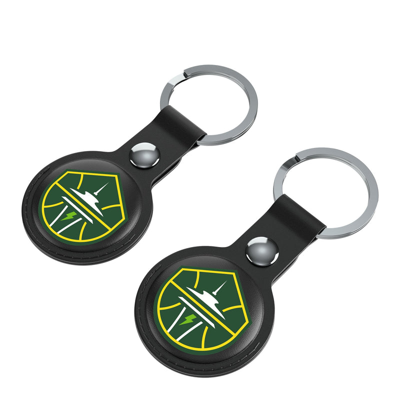 Seattle Storm Insignia AirTag Black Airtag Holder 2-Pack Iso.Jpg