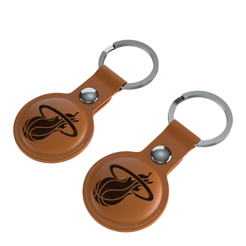 Miami Heat Burn AirTag Brown Airtag Holder 2-Pack Iso.Jpg