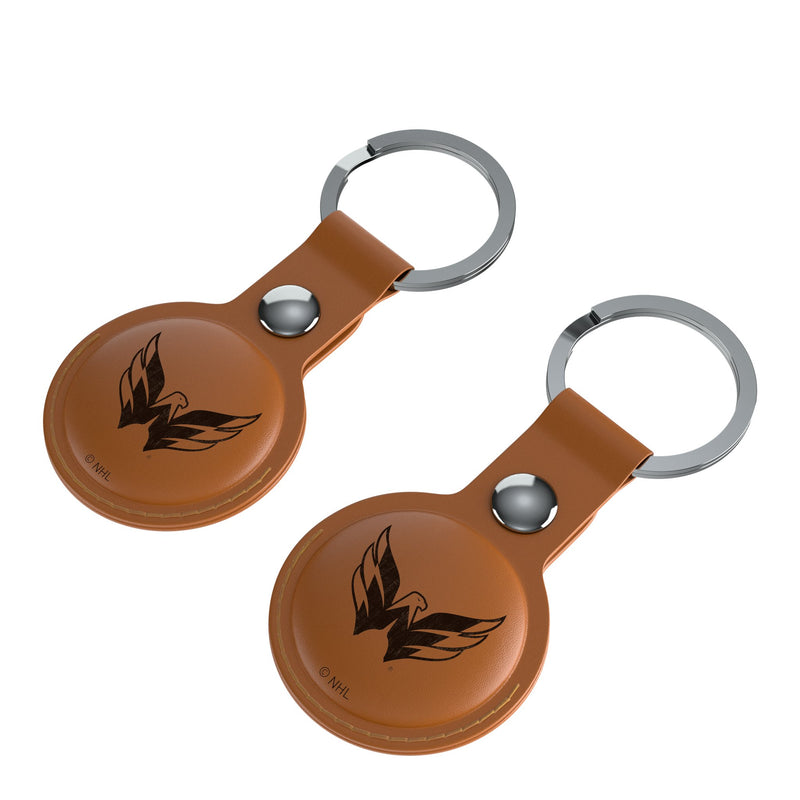 Washington Capitals Burn AirTag Brown Airtag Holder 2-Pack Iso.Jpg