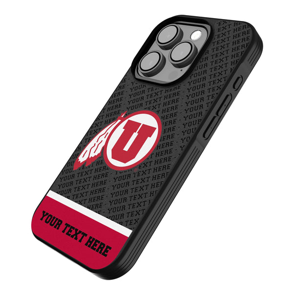 University of Utah Utes Personalized EndZone Plus iPhone Bump Phone Case for Apple iPhone Iso.Jpg