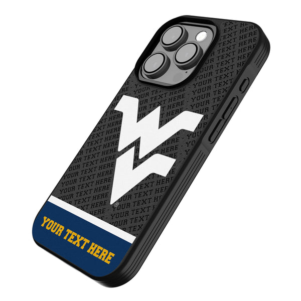 West Virginia University Mountaineers Personalized EndZone Plus iPhone Bump Phone Case for Apple iPhone Iso.Jpg