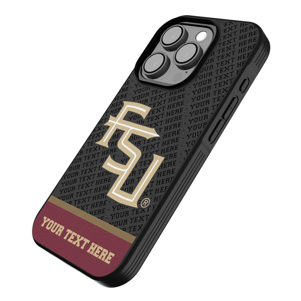 Florida State University Seminoles Athletic Wordmark Personalized EndZone Plus iPhone Bump Phone Case for Apple iPhone Iso.Jpg