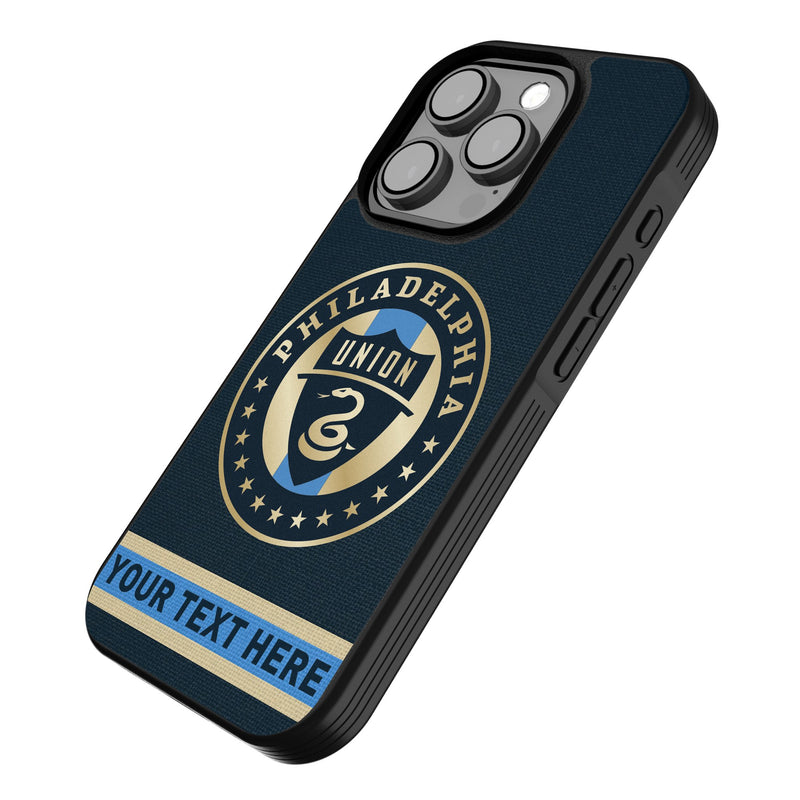 Philadelphia Union Personalized Stripe iPhone Bump Phone Case for Apple iPhone Iso.Jpg