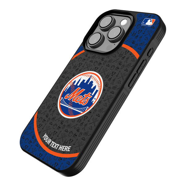 New York Mets Personalized Circle iPhone Bump Phone Case for Apple iPhone Iso.Jpg