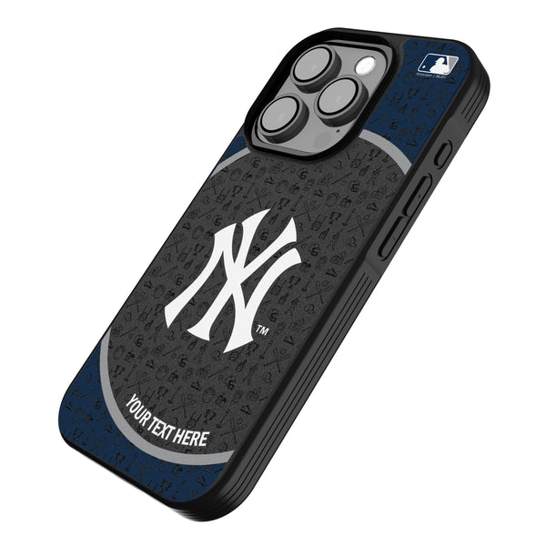 New York Yankees Personalized Circle iPhone Bump Phone Case for Apple iPhone Iso.Jpg