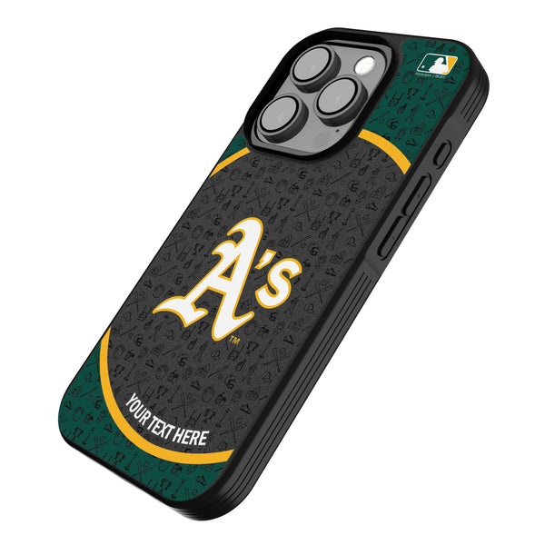 Oakland Athletics Personalized Circle iPhone Bump Phone Case for Apple iPhone Iso.Jpg