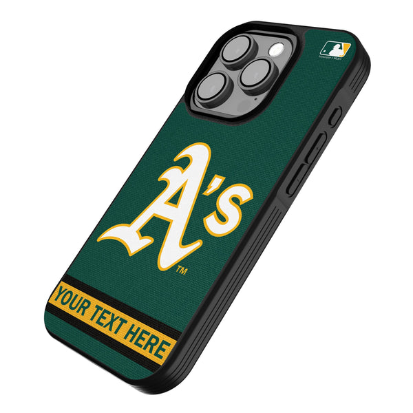 Oakland Athletics Personalized Stripe iPhone Bump Phone Case for Apple iPhone Iso.Jpg