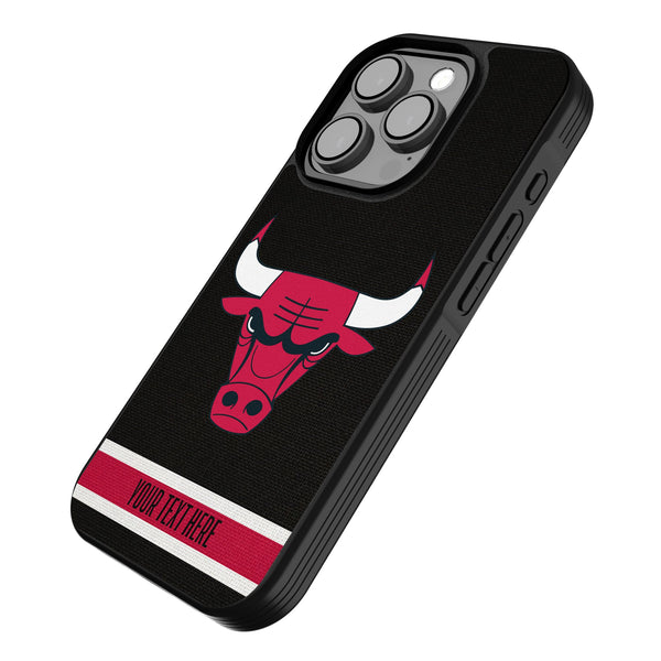 Chicago Bulls Personalized Stripe iPhone Bump Phone Case for Apple iPhone Iso.Jpg