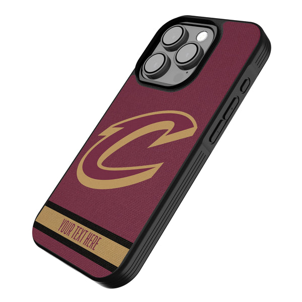Cleveland Cavaliers Personalized Stripe iPhone Bump Phone Case for Apple iPhone Iso.Jpg
