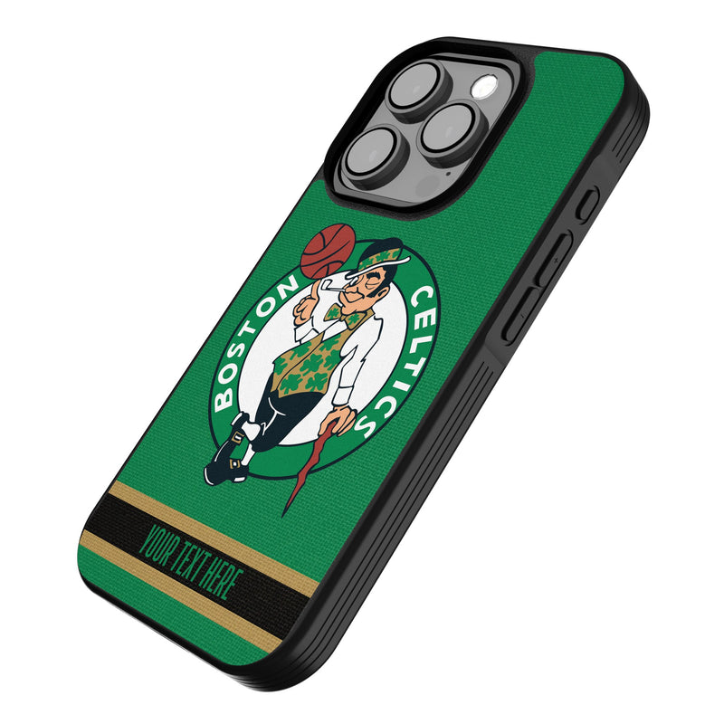 Boston Celtics Personalized Stripe iPhone Bump Phone Case for Apple iPhone Iso.Jpg