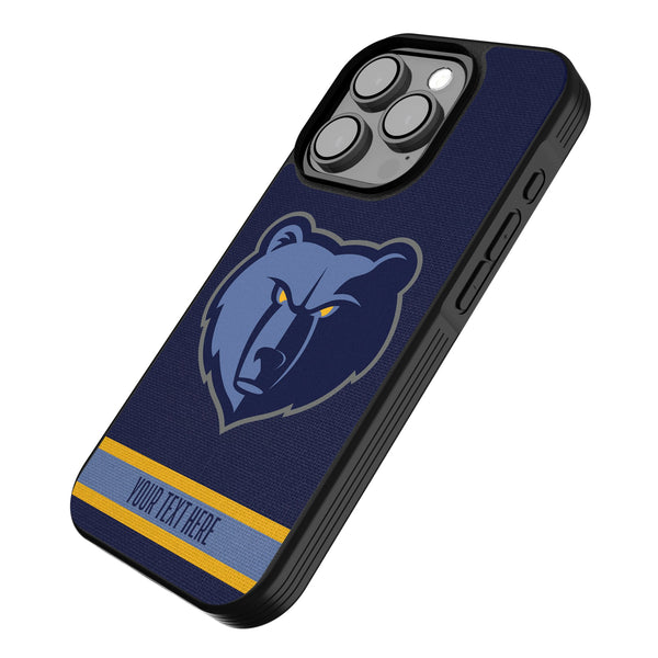 Memphis Grizzlies Personalized Stripe iPhone Bump Phone Case for Apple iPhone Iso.Jpg