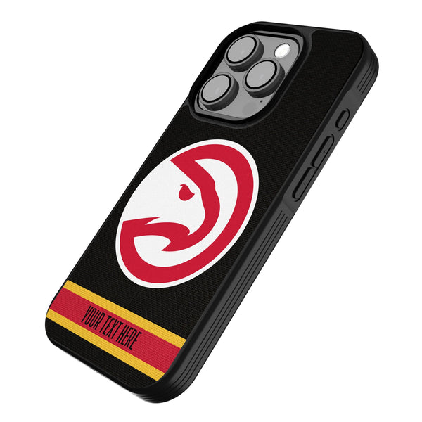 Atlanta Hawks Personalized Stripe iPhone Bump Phone Case for Apple iPhone Iso.Jpg