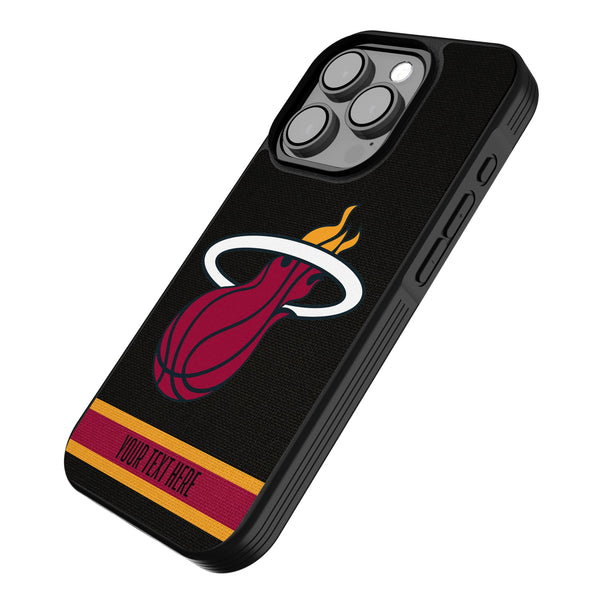 Miami Heat Personalized Stripe iPhone Bump Phone Case for Apple iPhone Iso.Jpg