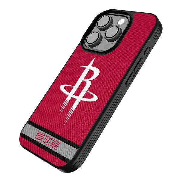 Houston Rockets Personalized Stripe iPhone Bump Phone Case for Apple iPhone Iso.Jpg