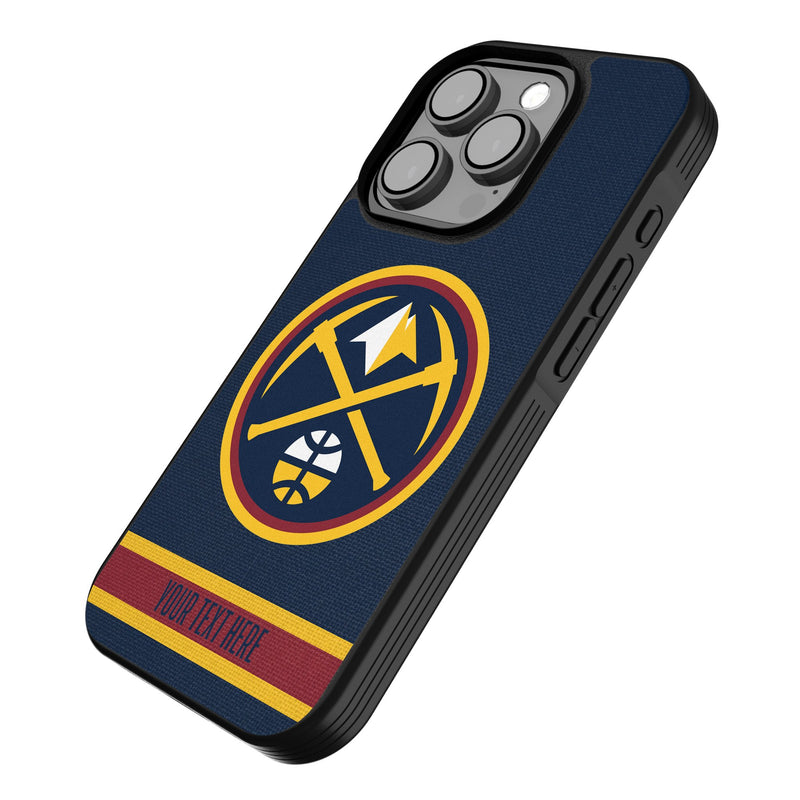 Denver Nuggets Personalized Stripe iPhone Bump Phone Case for Apple iPhone Iso.Jpg