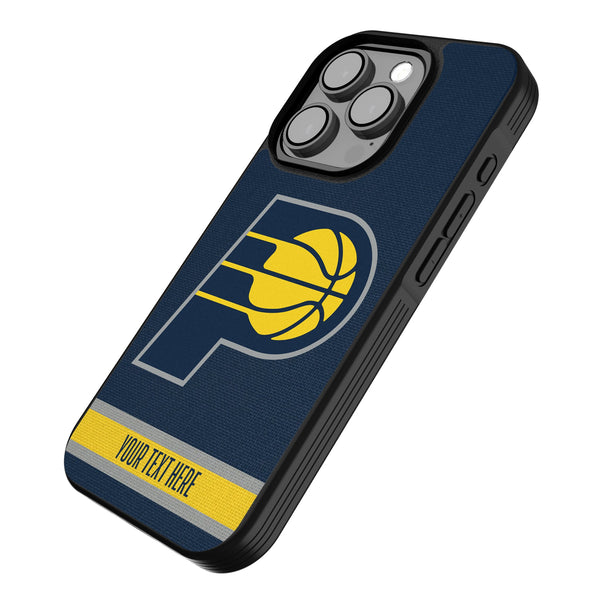 Indiana Pacers Personalized Stripe iPhone Bump Phone Case for Apple iPhone Iso.Jpg