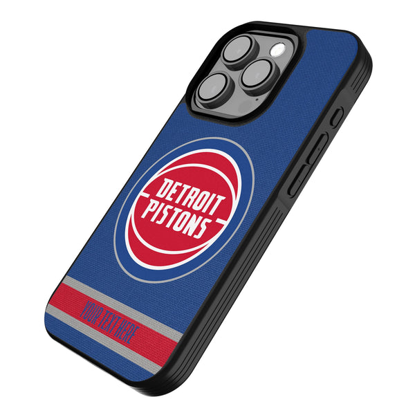 Detroit Pistons Personalized Stripe iPhone Bump Phone Case for Apple iPhone Iso.Jpg