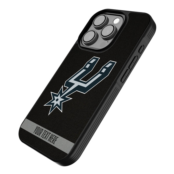 San Antonio Spurs Personalized Stripe iPhone Bump Phone Case for Apple iPhone Iso.Jpg