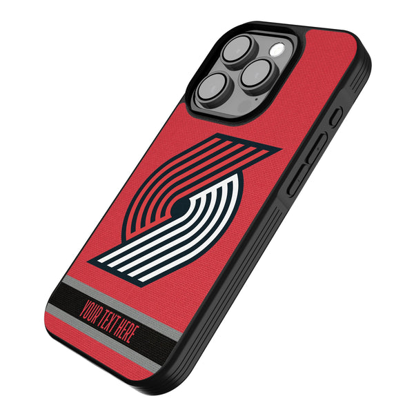Portland Trail Blazers Personalized Stripe iPhone Bump Phone Case for Apple iPhone Iso.Jpg