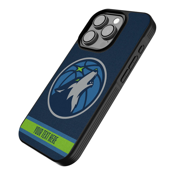 Minnesota Timberwolves Personalized Stripe iPhone Bump Phone Case for Apple iPhone Iso.Jpg