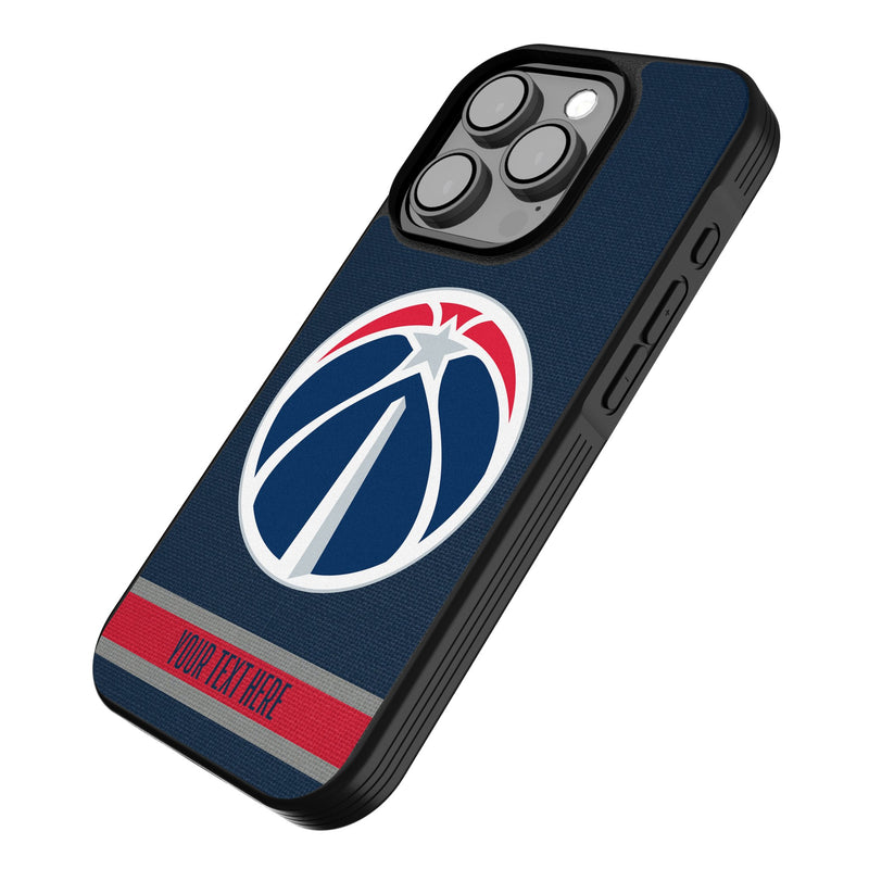 Washington Wizards Personalized Stripe iPhone Bump Phone Case for Apple iPhone Iso.Jpg