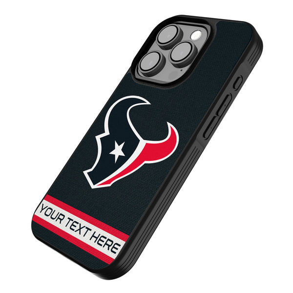 Houston Texans Personalized Stripe iPhone Bump Phone Case for Apple iPhone Iso.Jpg