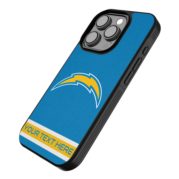 Los Angeles Chargers Personalized Stripe iPhone Bump Phone Case for Apple iPhone Iso.Jpg