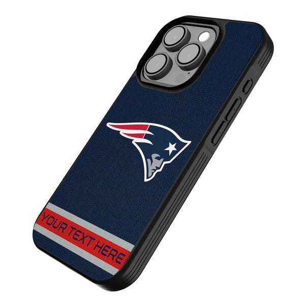 New England Patriots Personalized Stripe iPhone Bump Phone Case for Apple iPhone Iso.Jpg
