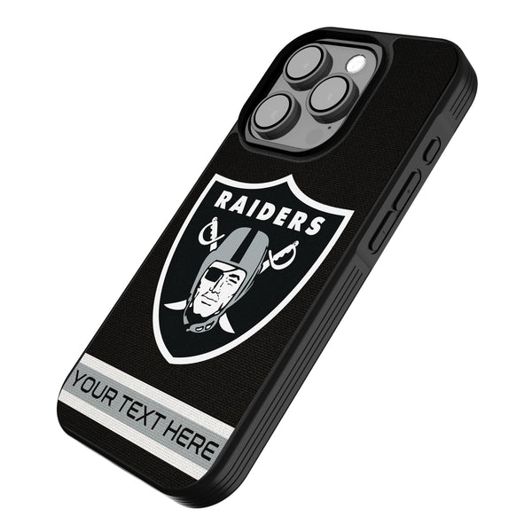 Las Vegas Raiders Personalized Stripe iPhone Bump Phone Case for Apple iPhone Iso.Jpg