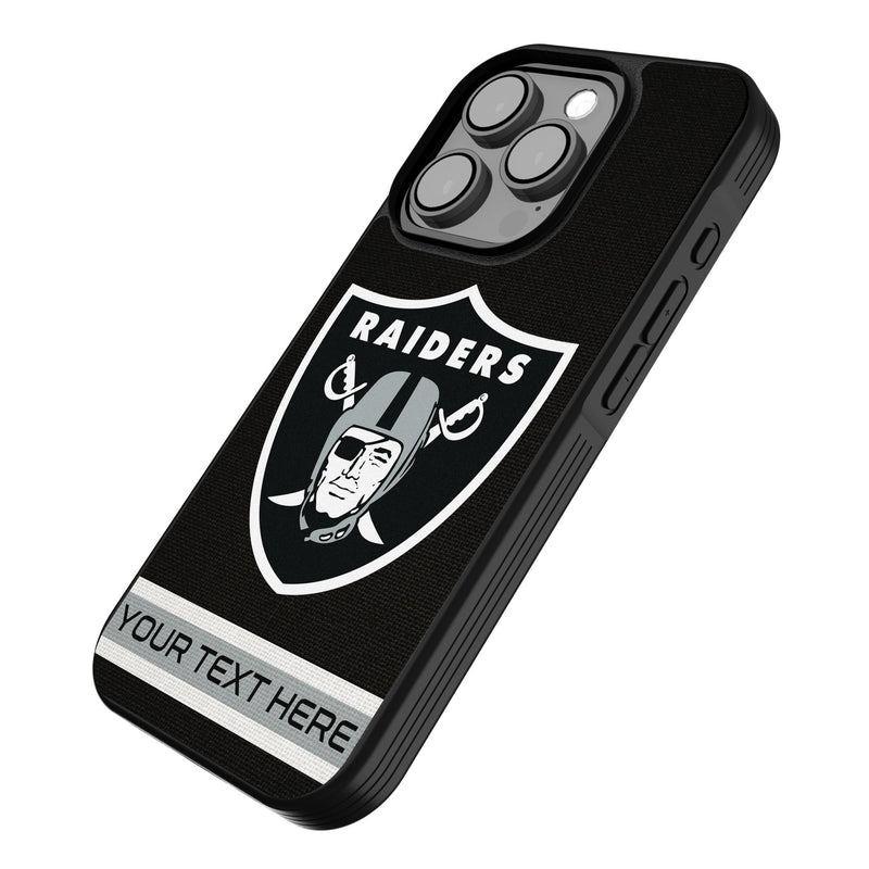 Las Vegas Raiders Personalized Stripe iPhone Bump Phone Case for Apple iPhone Iso.Jpg
