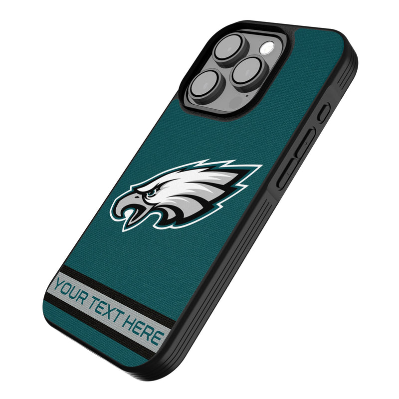Philadelphia Eagles Personalized Stripe iPhone Bump Phone Case for Apple iPhone Iso.Jpg