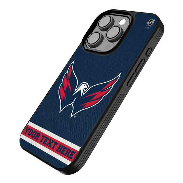 Washington Capitals Personalized Stripe iPhone Bump Phone Case for Apple iPhone Iso.Jpg