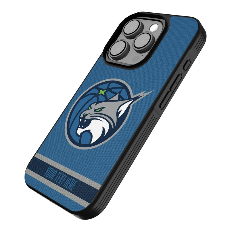 Minnesota Lynx Personalized Stripe iPhone Bump Phone Case for Apple iPhone Iso.Jpg