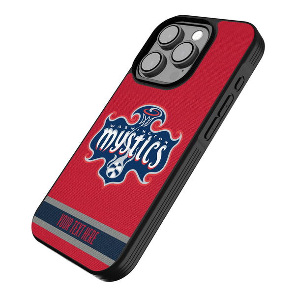 Washington Mystics Personalized Stripe iPhone Bump Phone Case for Apple iPhone Iso.Jpg