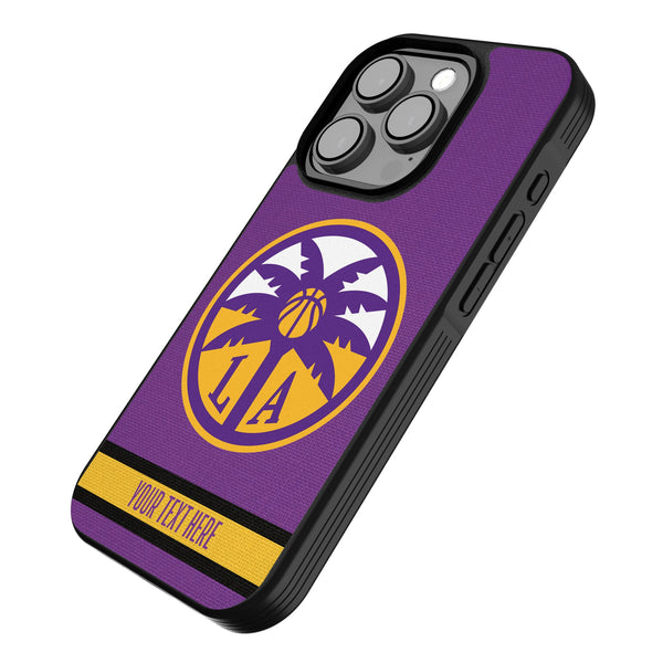 Los Angeles Sparks Personalized Stripe iPhone Bump Phone Case for Apple iPhone Iso.Jpg