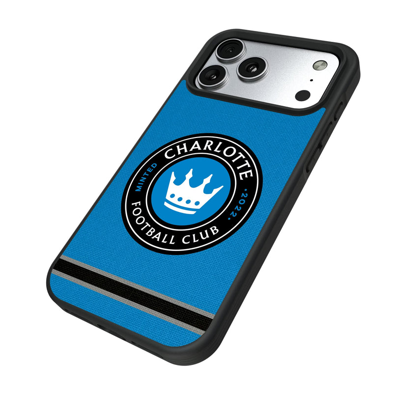 Charlotte FC Stripe iPhone Bump Phone Case for Apple iPhone Iso.Jpg
